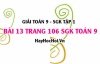 Giải bài 13 trang 106 SGK Toán 9 tập 1: Đường tròn và dây cung